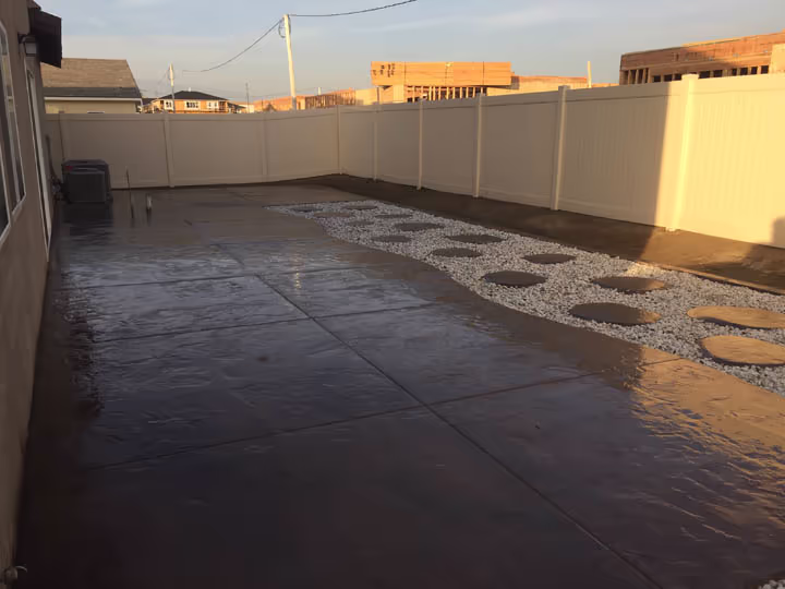 Residential Stamped Concrete Walkway and Slab Project — photo 10